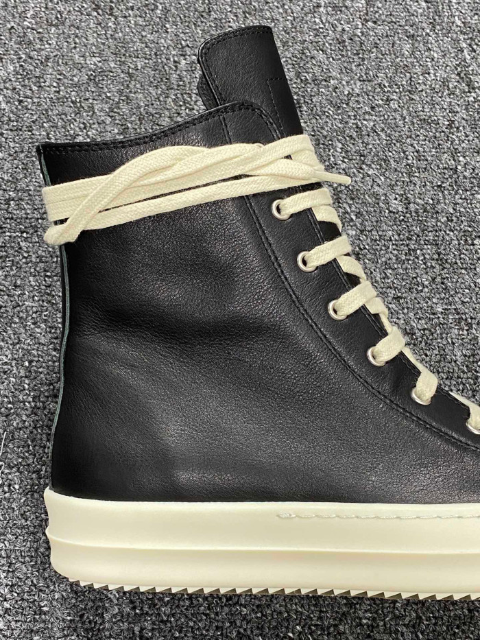Rick Owens Leather High/Low Sneakers Ngvp #nigo6589