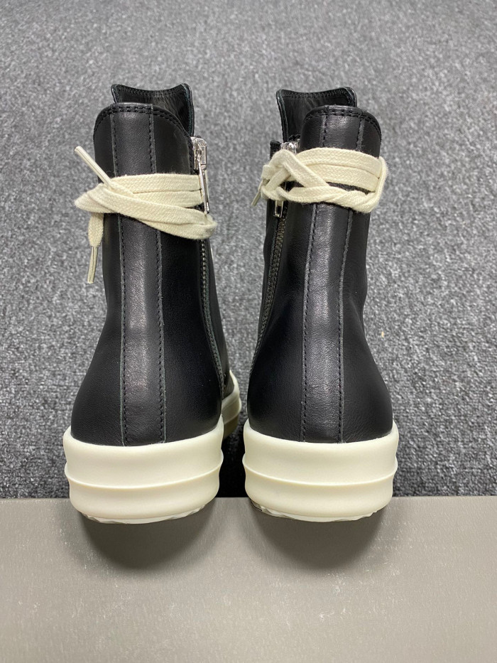 Rick Owens Leather High/Low Sneakers Ngvp #nigo6589