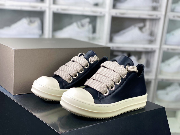 Rick Owens Leather High/Low Sneakers Ngvp #nigo6589