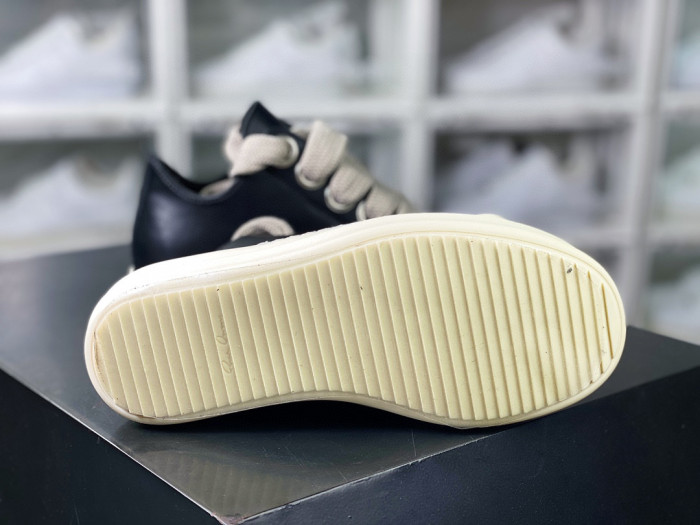 Rick Owens Leather High/Low Sneakers Ngvp #nigo6589