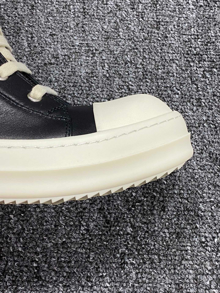 Rick Owens Leather High/Low Sneakers Ngvp #nigo6589