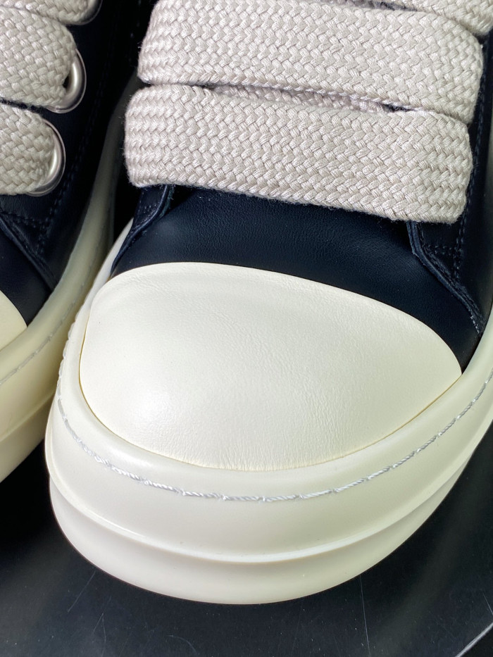 Rick Owens Leather High/Low Sneakers Ngvp #nigo6589