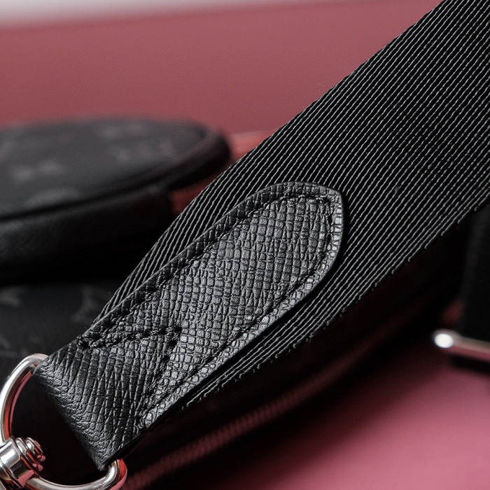 Louis Vuitton NIGO Black Leather Shoulder Bag #nigo57544
