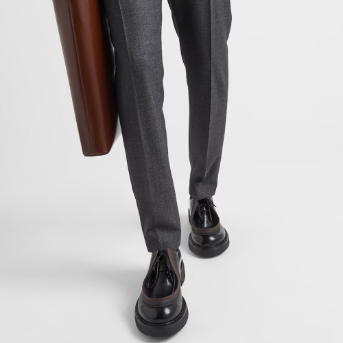 Prada Diapason Thick Sole Leather Lace Up Shoes #nigo21821