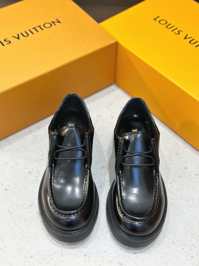 Prada Diapason Thick Sole Leather Lace Up Shoes #nigo21821