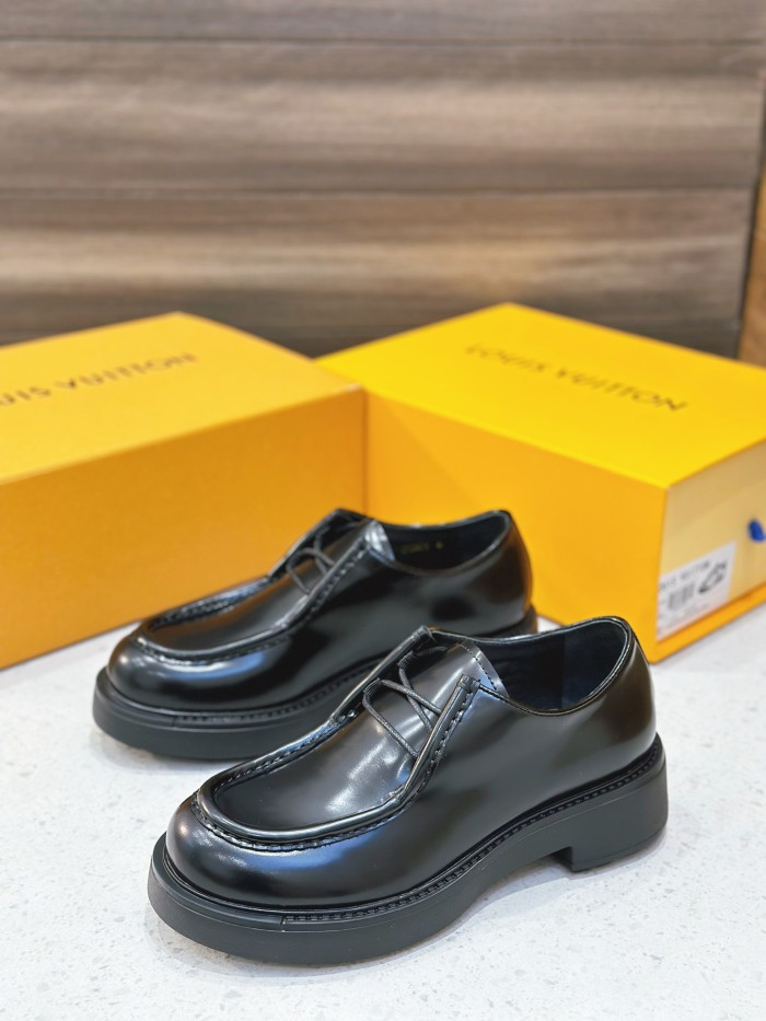 Prada Diapason Thick Sole Leather Lace Up Shoes #nigo21821