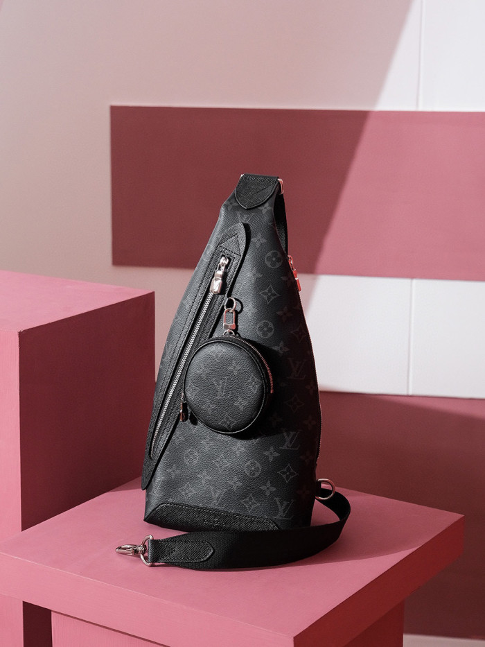 Louis Vuitton NIGO Black Leather Shoulder Bag #nigo57544
