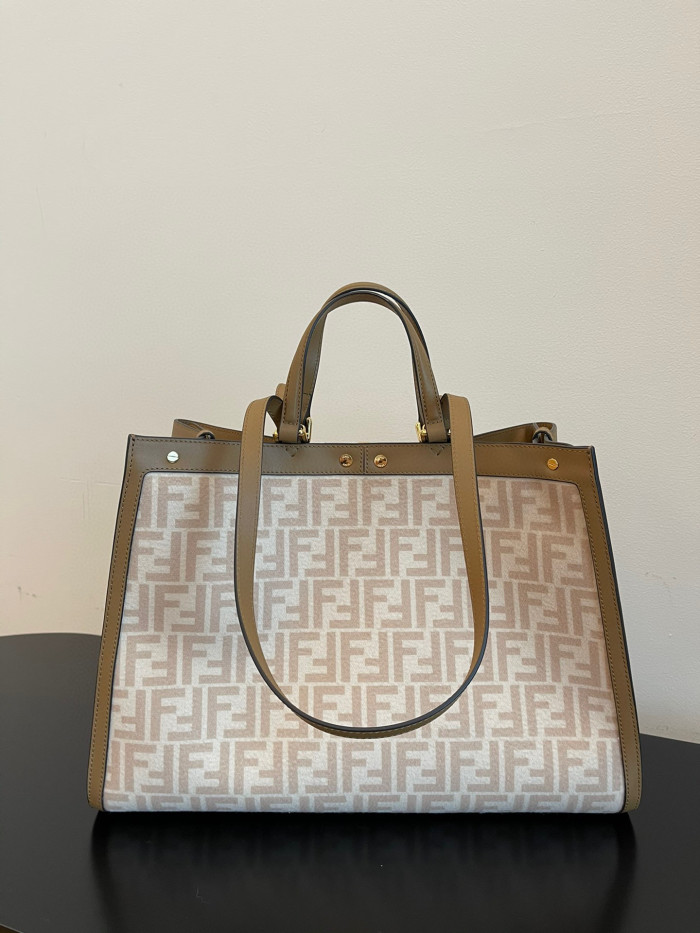 Fendi peekaboo X-tote Leather One Shoulder Printed Bag #nigo21833