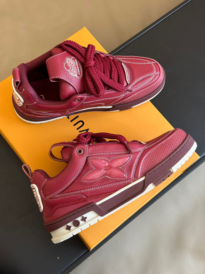 Louis Vuitton Skate Sneaker Casual Low Top Lace Up Shoes #nigo96487