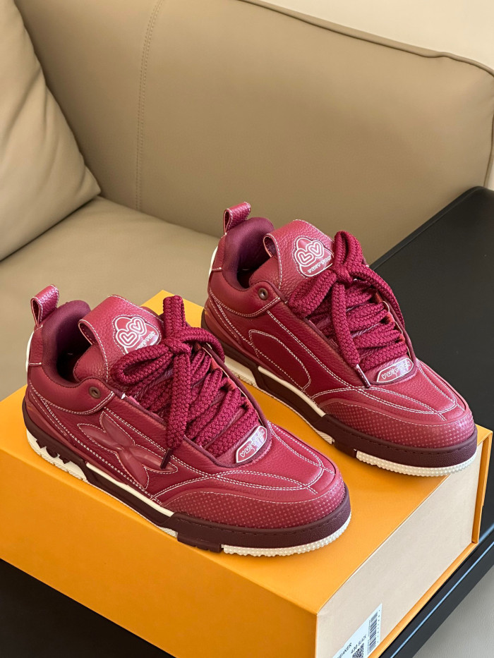 Louis Vuitton Skate Sneaker Casual Low Top Lace Up Shoes #nigo96487