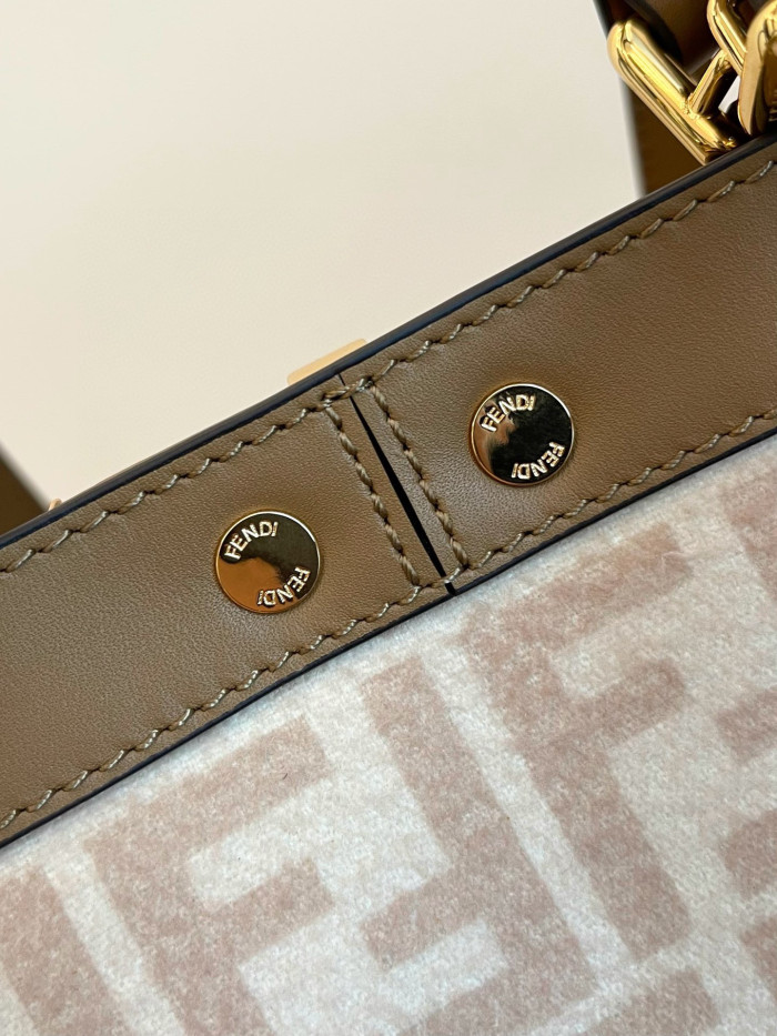 Fendi peekaboo X-tote Leather One Shoulder Printed Bag #nigo21833