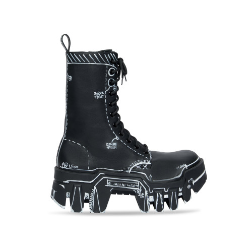 Balenciaga Women's Bulldozer Lace-Up Boot In Black Ngvp #nigo6593