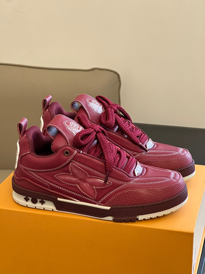 Louis Vuitton Skate Sneaker Casual Low Top Lace Up Shoes #nigo96487