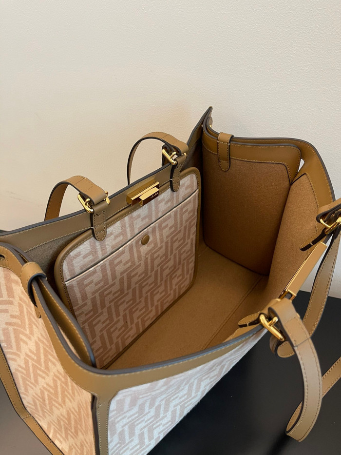 Fendi peekaboo X-tote Leather One Shoulder Printed Bag #nigo21833