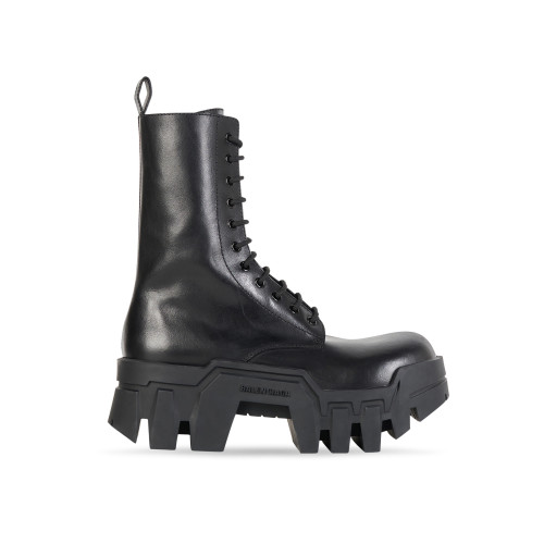 Balenciaga Women's Bulldozer Lace-Up Boot In Black Ngvp #nigo6593