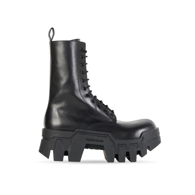Balenciaga Women's Bulldozer Lace-Up Boot In Black Ngvp #nigo6593