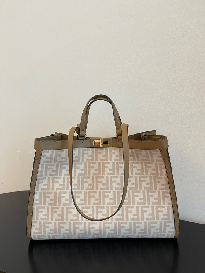 Fendi peekaboo X-tote Leather One Shoulder Printed Bag #nigo21833
