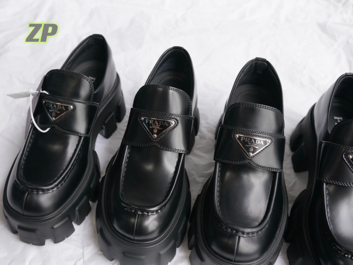 Prada Monolith Women's Leather With Thick Shoes #nigo21837