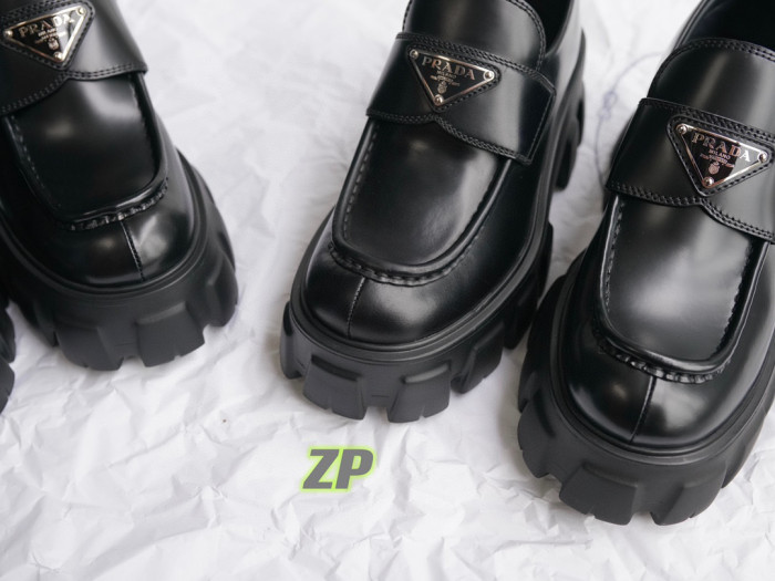 Prada Monolith Women's Leather With Thick Shoes #nigo21837