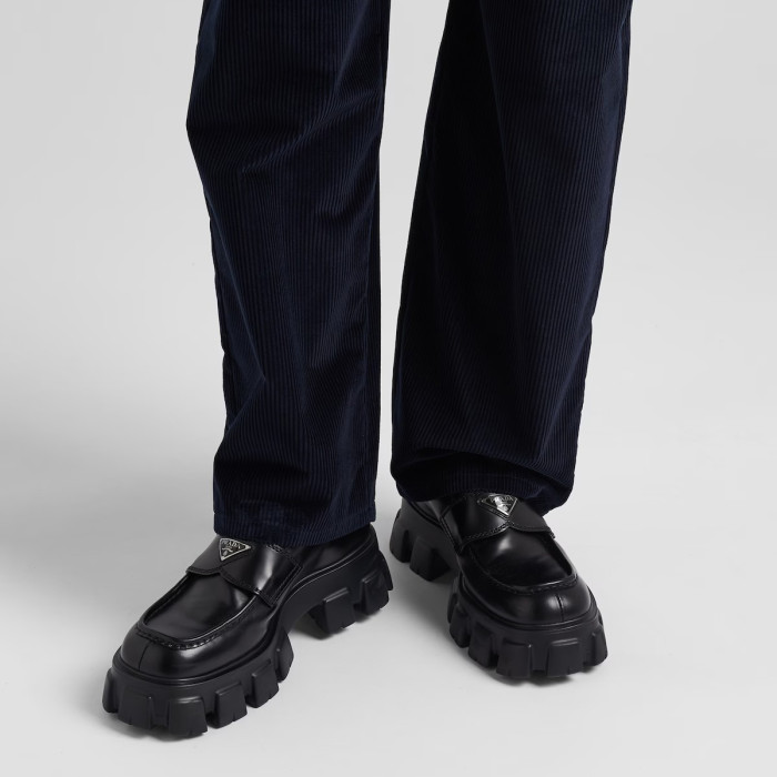 Prada Monolith Women's Leather With Thick Shoes #nigo21837