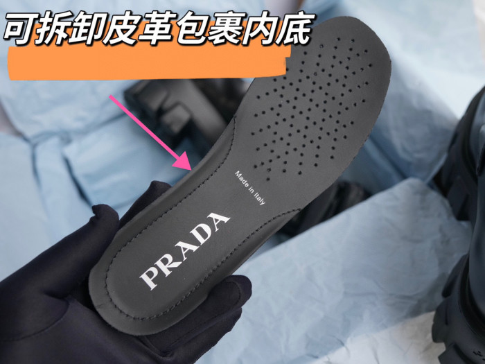 Prada Monolith Women's Leather With Thick Shoes #nigo21837