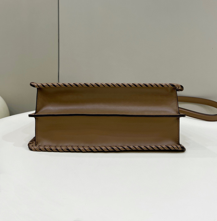 Fendi  Peekaboo Iseeu Black Leather Woven Handbag Bag #nigo21834