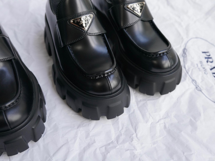 Prada Monolith Women's Leather With Thick Shoes #nigo21837