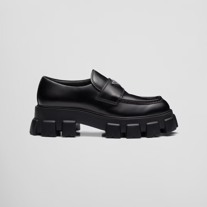 Prada Monolith Women's Leather With Thick Shoes #nigo21837