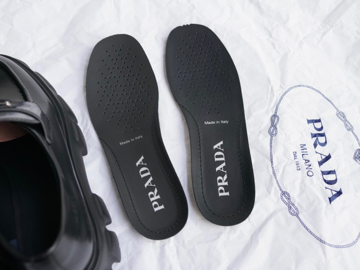Prada Monolith Women's Leather With Thick Shoes #nigo21837