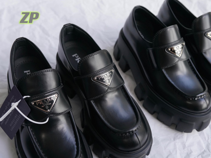 Prada Monolith Women's Leather With Thick Shoes #nigo21837