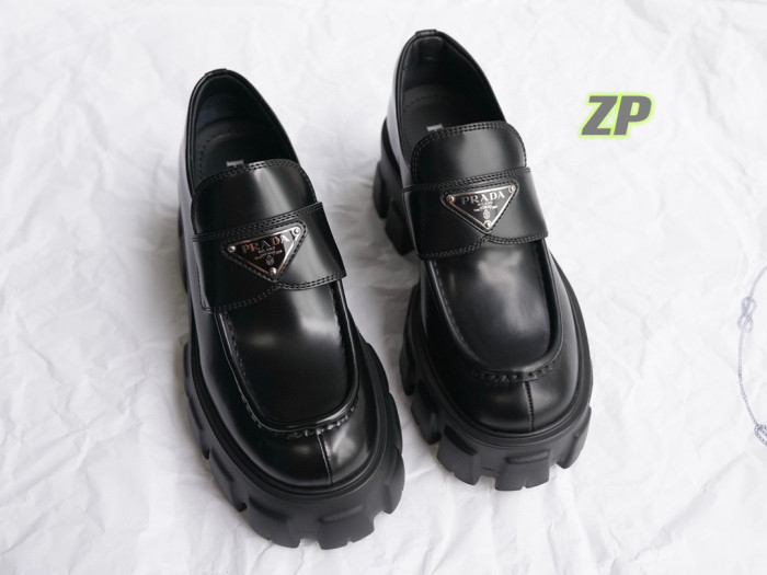 Prada Monolith Women's Leather With Thick Shoes #nigo21837