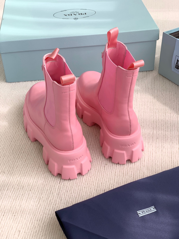 Prada Women's Leather Short Boots Shoes #nigo96528