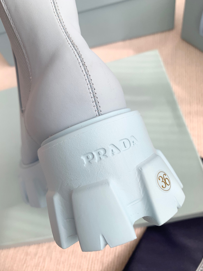 Prada Women's Leather Short Boots Shoes #nigo96528