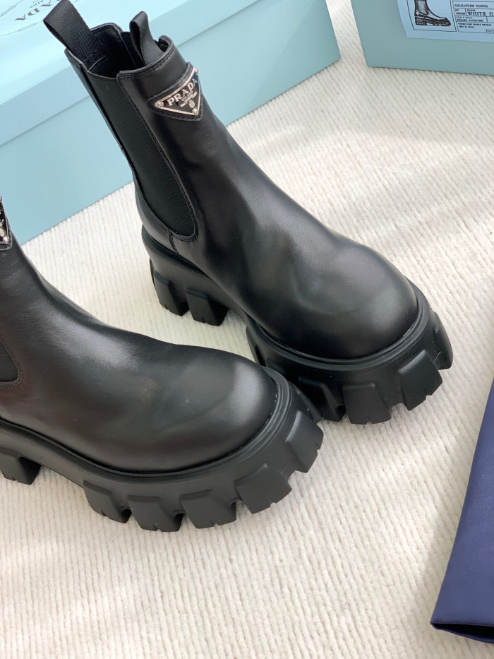 Prada Women's Leather Short Boots Shoes #nigo96528