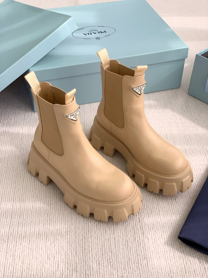 Prada Women's Leather Short Boots Shoes #nigo96528