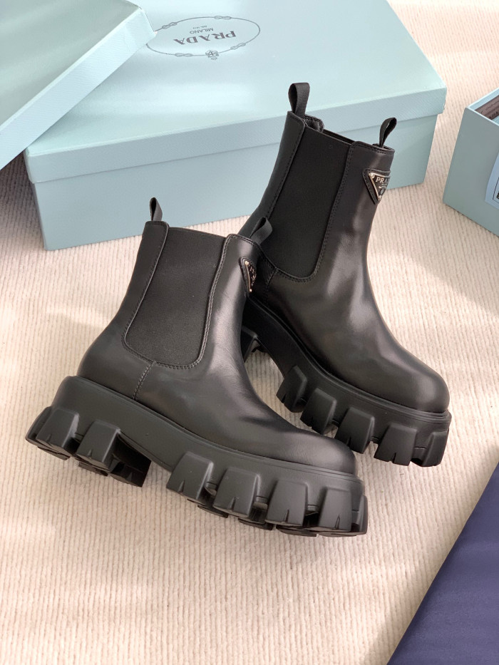 Prada Women's Leather Short Boots Shoes #nigo96528