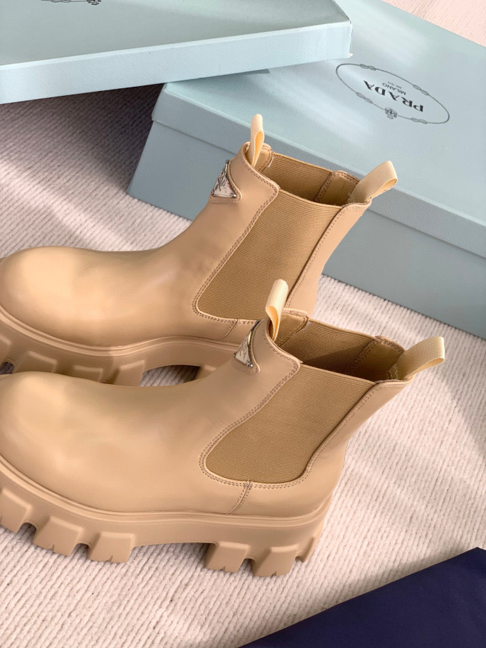 Prada Women's Leather Short Boots Shoes #nigo96528