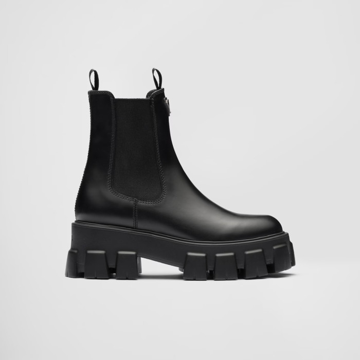 Prada Women's Leather Short Boots Shoes #nigo96528