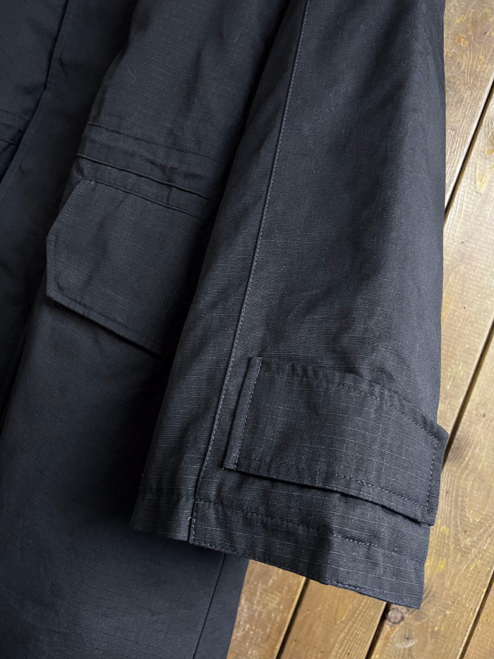 Balenciaga Black Long Loose Hooded Work Coat Ngvp #nigo6658