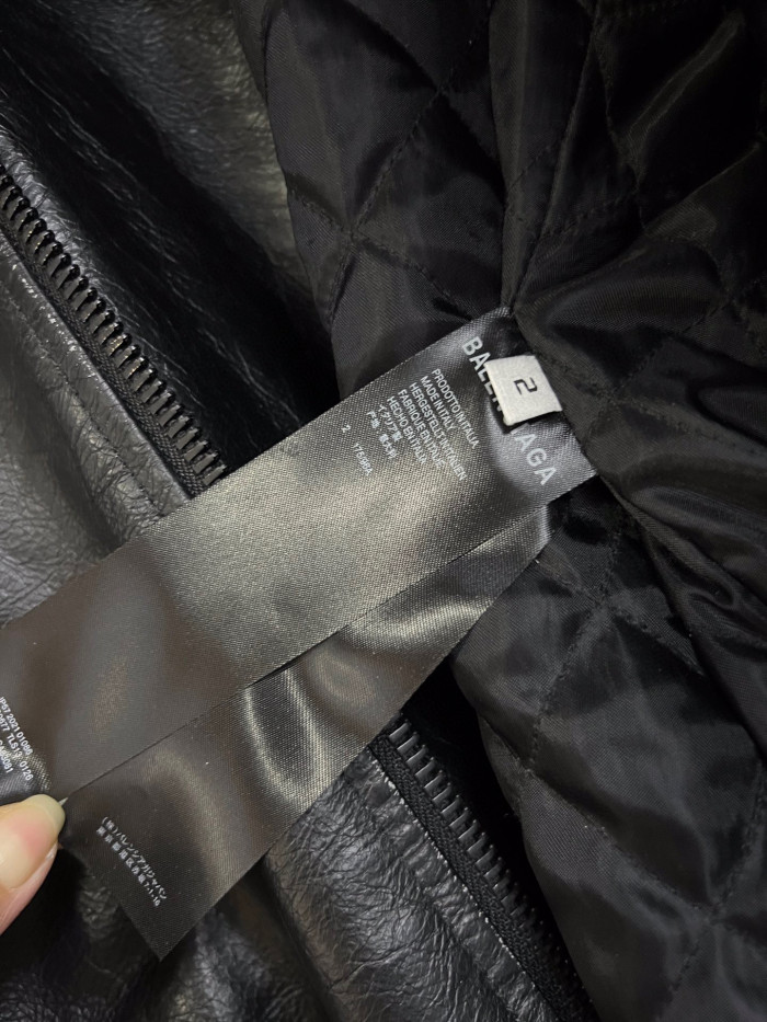 Balenciaga Black Leather Vintage Long Jacket Ngvp #nigo6657