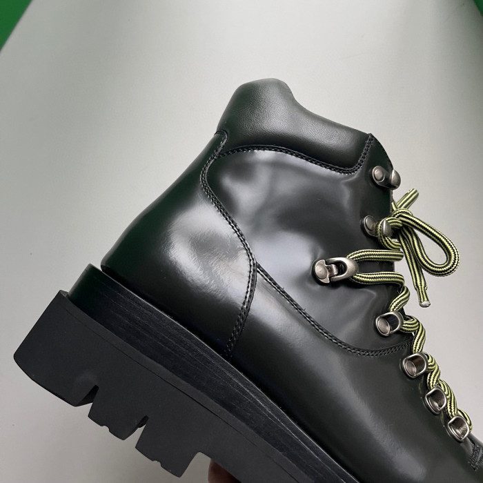 Bottega Veneta Lug Leather Mid Length Lace Up Martin Boots Shoes #nigo21856