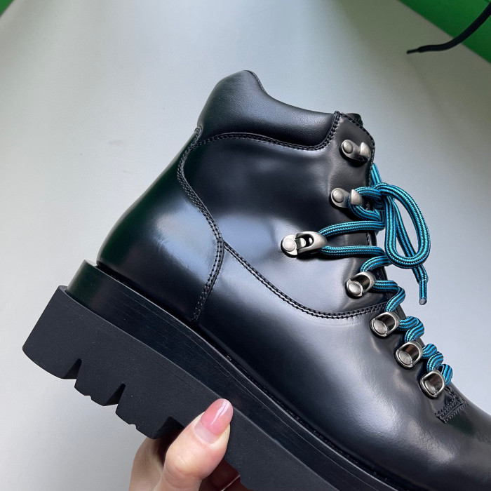 Bottega Veneta Lug Leather Mid Length Lace Up Martin Boots Shoes #nigo21856
