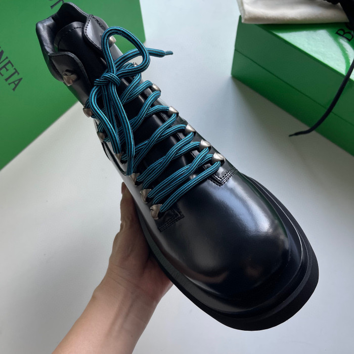 Bottega Veneta Lug Leather Mid Length Lace Up Martin Boots Shoes #nigo21856