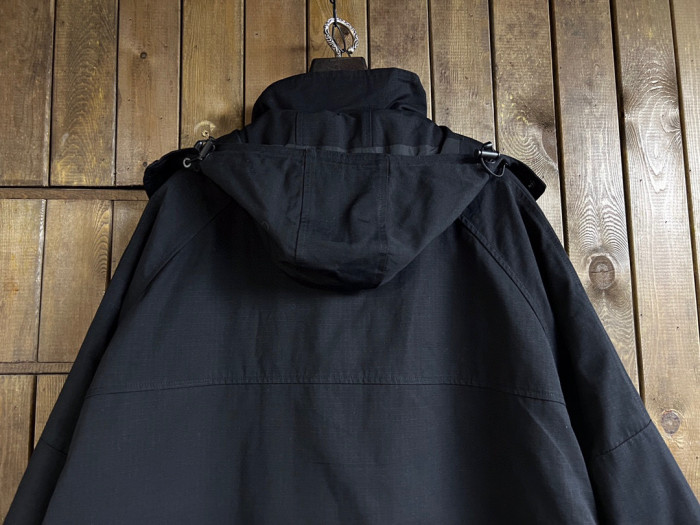 Balenciaga Black Long Loose Hooded Work Coat Ngvp #nigo6658