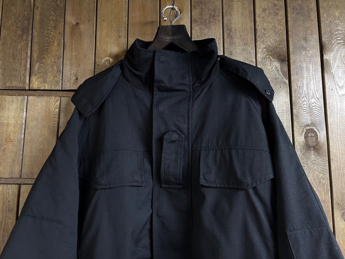 Balenciaga Black Long Loose Hooded Work Coat Ngvp #nigo6658