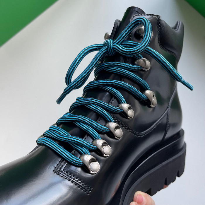 Bottega Veneta Lug Leather Mid Length Lace Up Martin Boots Shoes #nigo21856