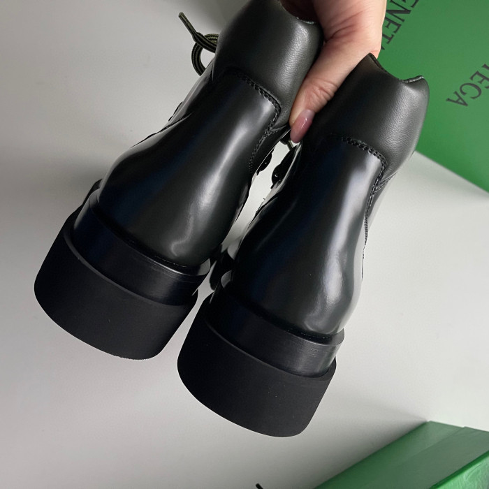 Bottega Veneta Lug Leather Mid Length Lace Up Martin Boots Shoes #nigo21856