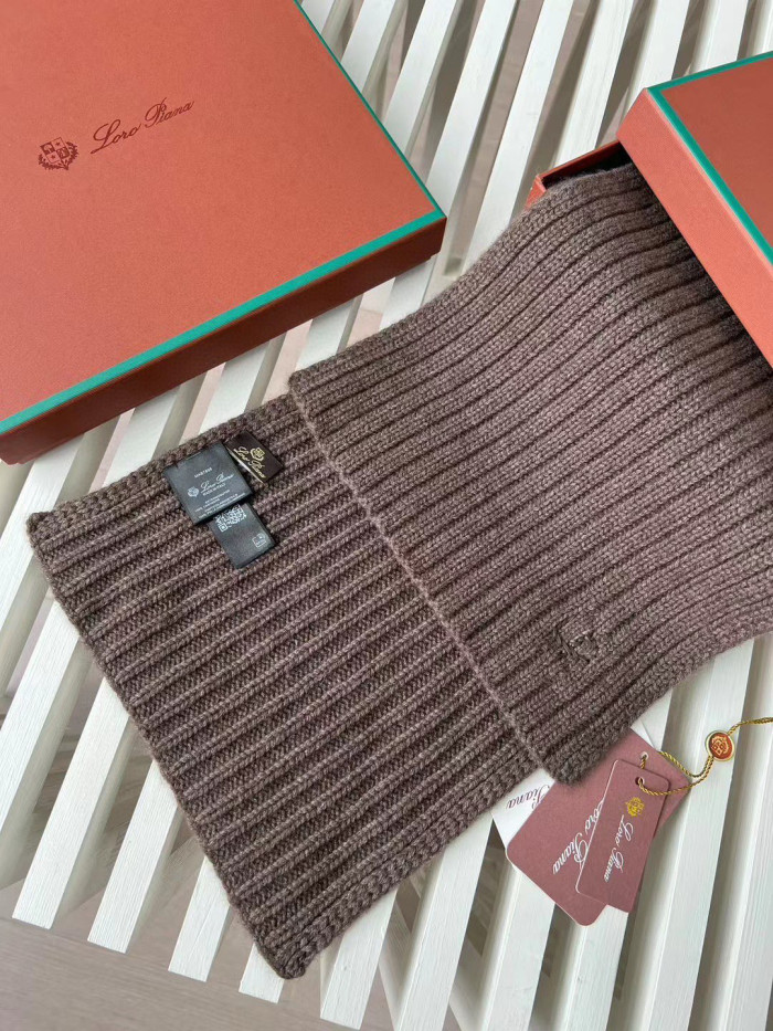 Loro Piana Cashmere Knit Hat Scarf Set #nigo6664