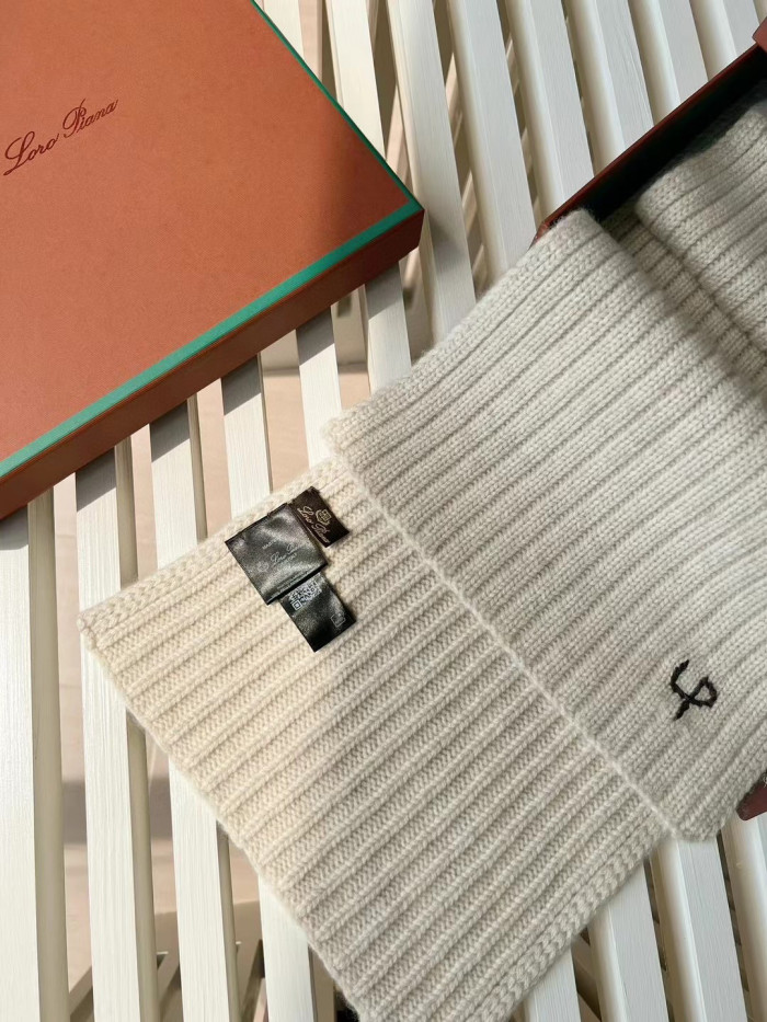 Loro Piana Cashmere Knit Hat Scarf Set #nigo6664