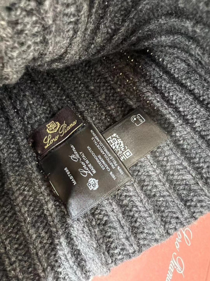 Loro Piana Cashmere Knit Hat Scarf Set #nigo6664